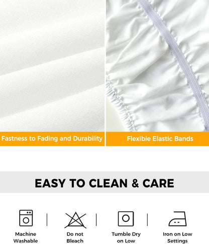 Yellow Lemons Bed Skirt Queen Size 16 Inch Drop, Adjustable Elastic Wrap Around Bed Skirts Easy Fitting Dust Ruffle Bedskirt Bed Frame Cover Summer Botanical Watercolor